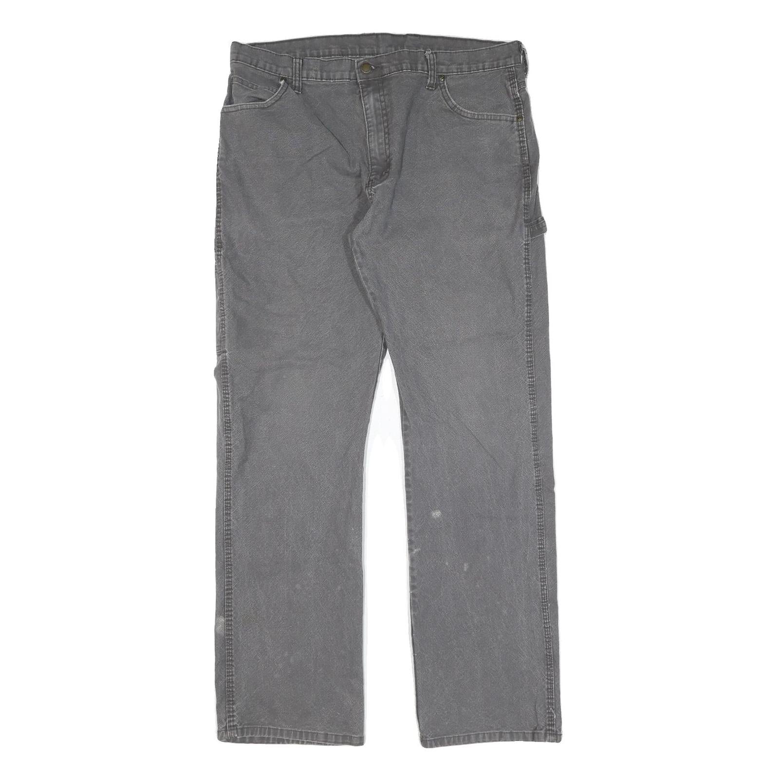 DICKIES Mens Regular Fit Workwear Grey Cotton Denim Jeans W36 L34 Straight Zip Refurbished - N/A refurbished available on Cerqular