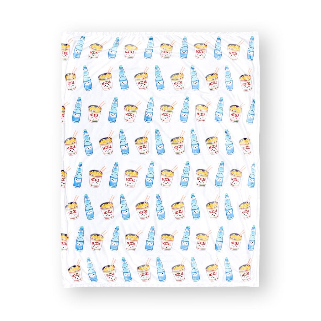 Minky Fleece Sensory Baby Blanket - Cup Noodle Refurbished - The Wee Bean refurbished available on Cerqular