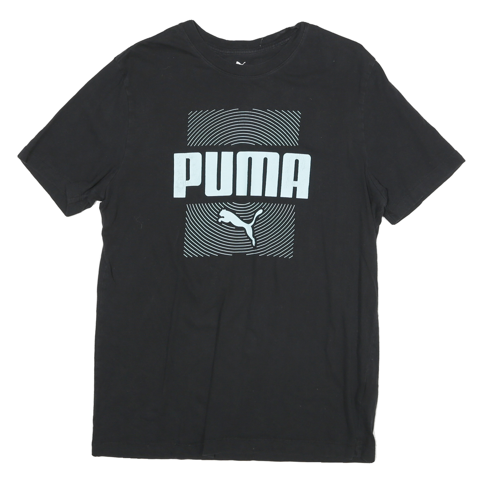 PUMA Mens Black Graphic T-Shirt M Short Sleeve Crew Neck Cotton Blend Casual Refurbished - N/A refurbished available on Cerqular