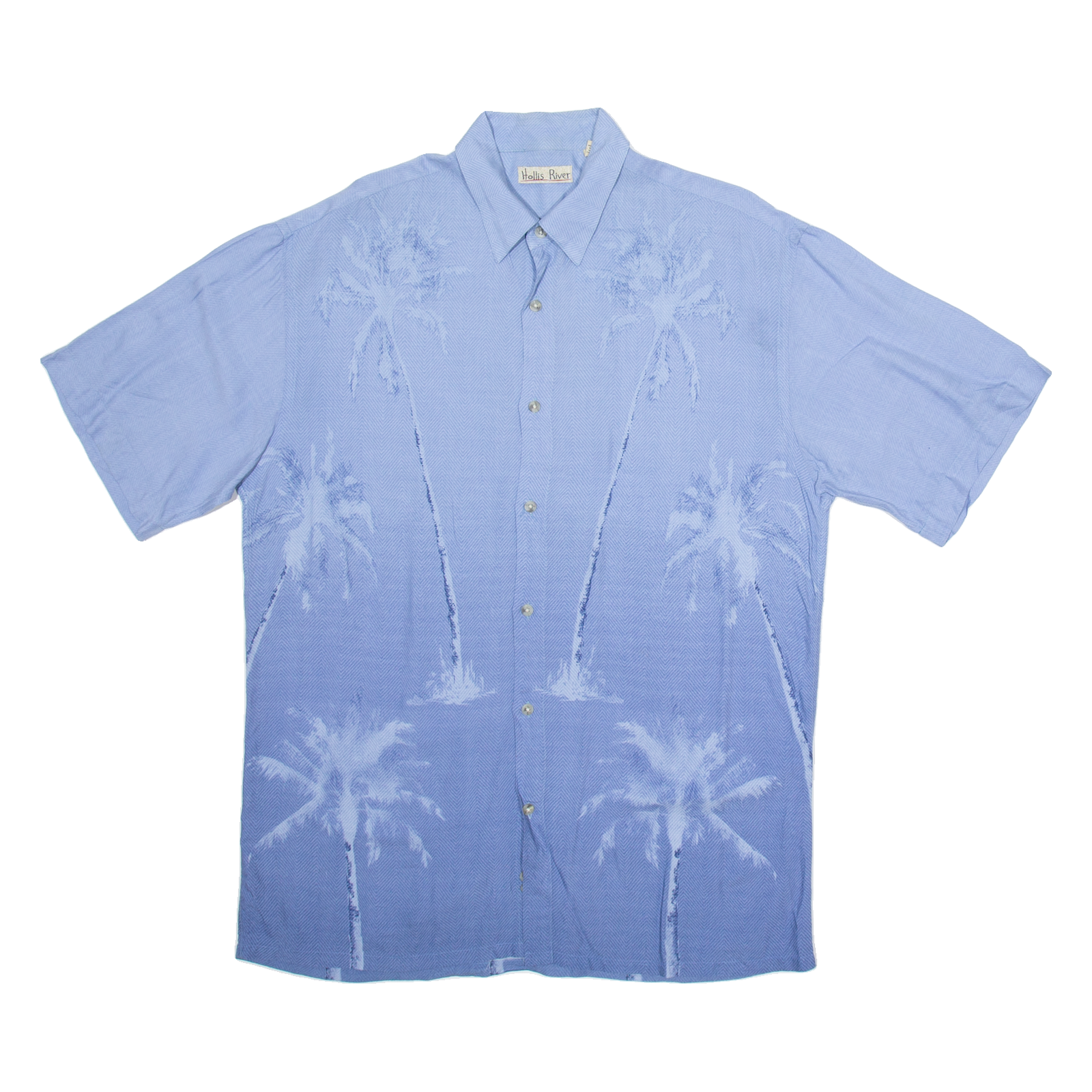 HOLLIS RIVER Mens Hawaiian Shirt Blue Floral M Refurbished - N/A refurbished available on Cerqular