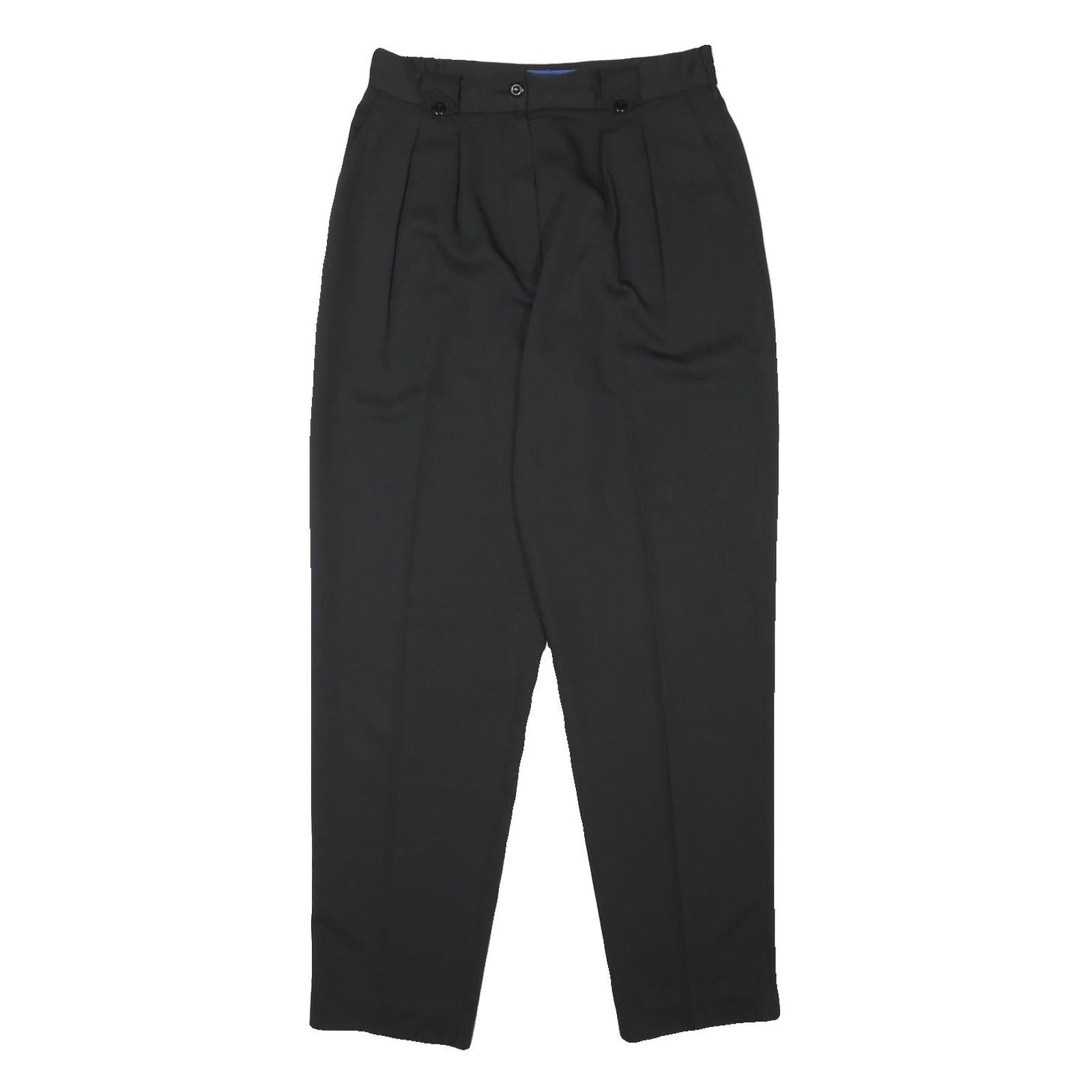 QUATTRO Womens Black Relaxed Tapered Trousers W28 L29 Tailored Polyester Blend Refurbished - N/A refurbished available on Cerqular