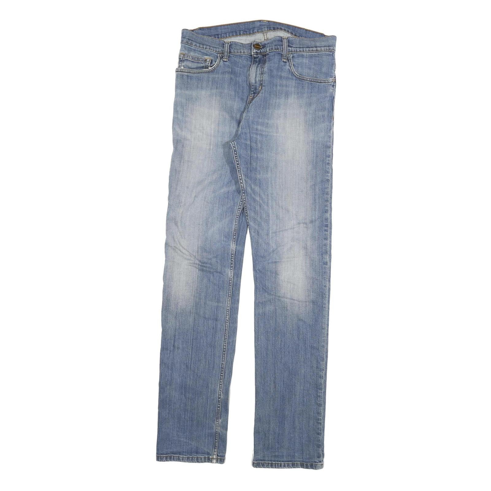 CARHARTT Mens Slim Blue Denim Light Jeans W32 L34 Relaxed Fit Cotton Blend Zip Refurbished - N/A refurbished available on Cerqular