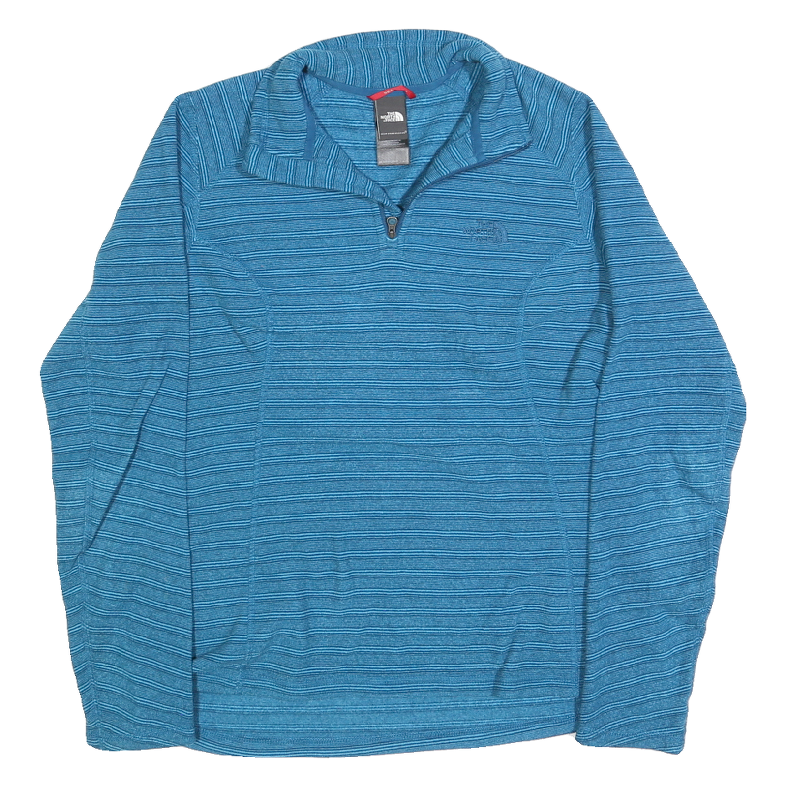 THE NORTH FACE Womens Blue Patterned Jumper 1/4 Zip Regular Fit M Outdoor Refurbished - N/A refurbished available on Cerqular