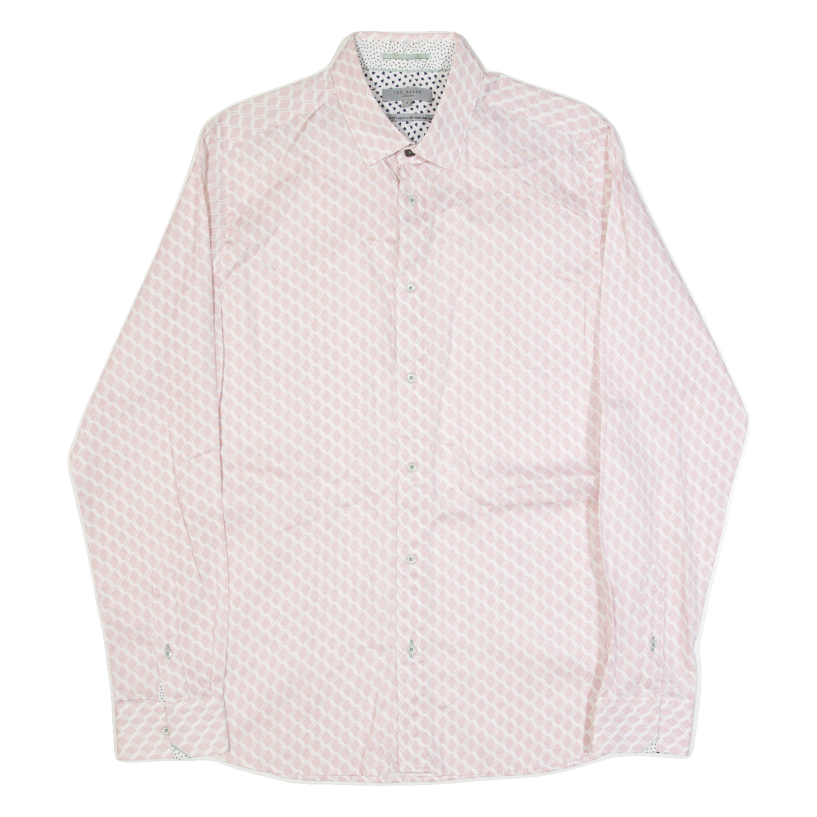TED BAKER Mens Shirt Pink Crazy Pattern Long Sleeve M Refurbished - N/A refurbished available on Cerqular