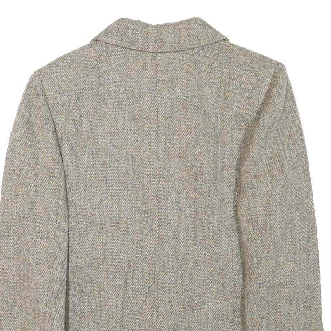 Womens Beige Wool Blend Button Jacket Size S Classic Fit Plain Refurbished - N/A refurbished available on Cerqular