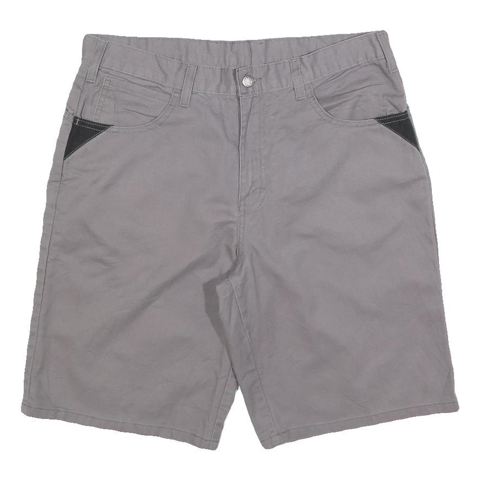 DICKIES Mens Grey Casual Cotton Blend Shorts M W34 Workwear Pockets Refurbished - N/A refurbished available on Cerqular