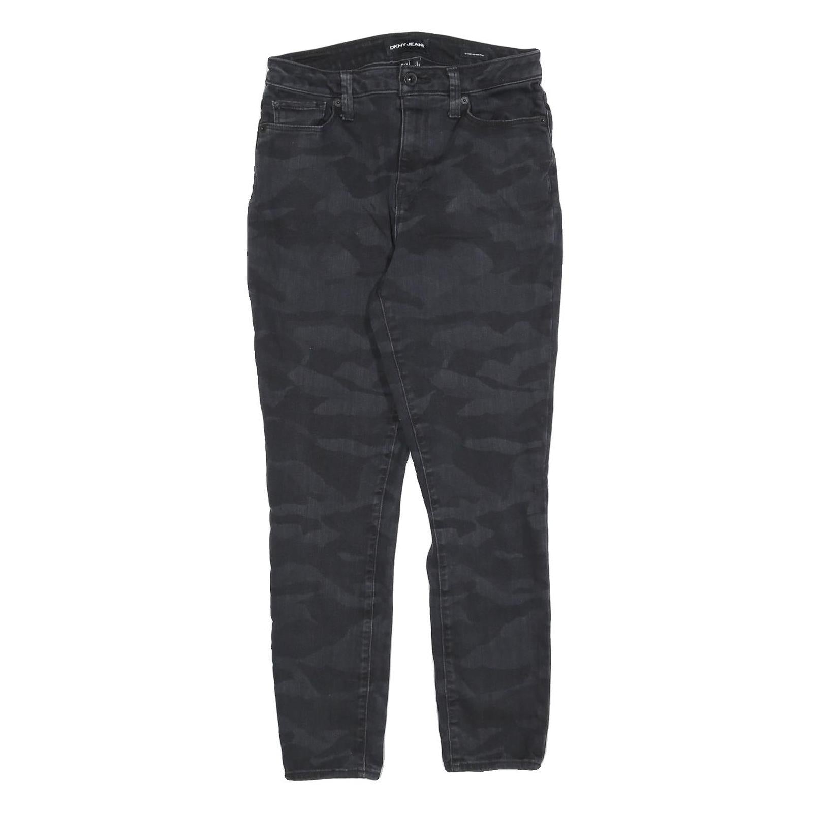 DKNY Womens Black Slim Skinny Denim Cotton Blend W29 L26 Camouflage Print Jeans Refurbished - N/A refurbished available on Cerqular