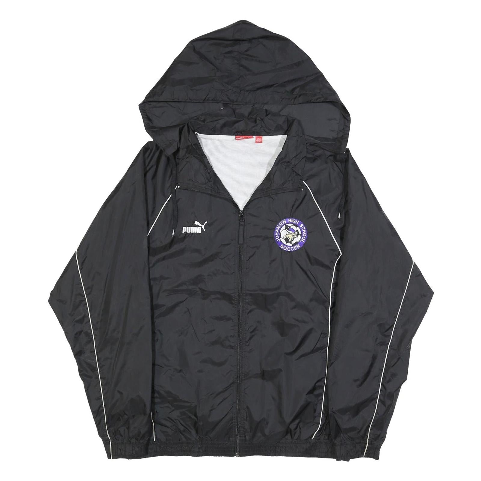 PUMA Mens Black Lightweight Zip Jacket M Polyester Blend Plain Jogging Sports Refurbished - N/A refurbished available on Cerqular