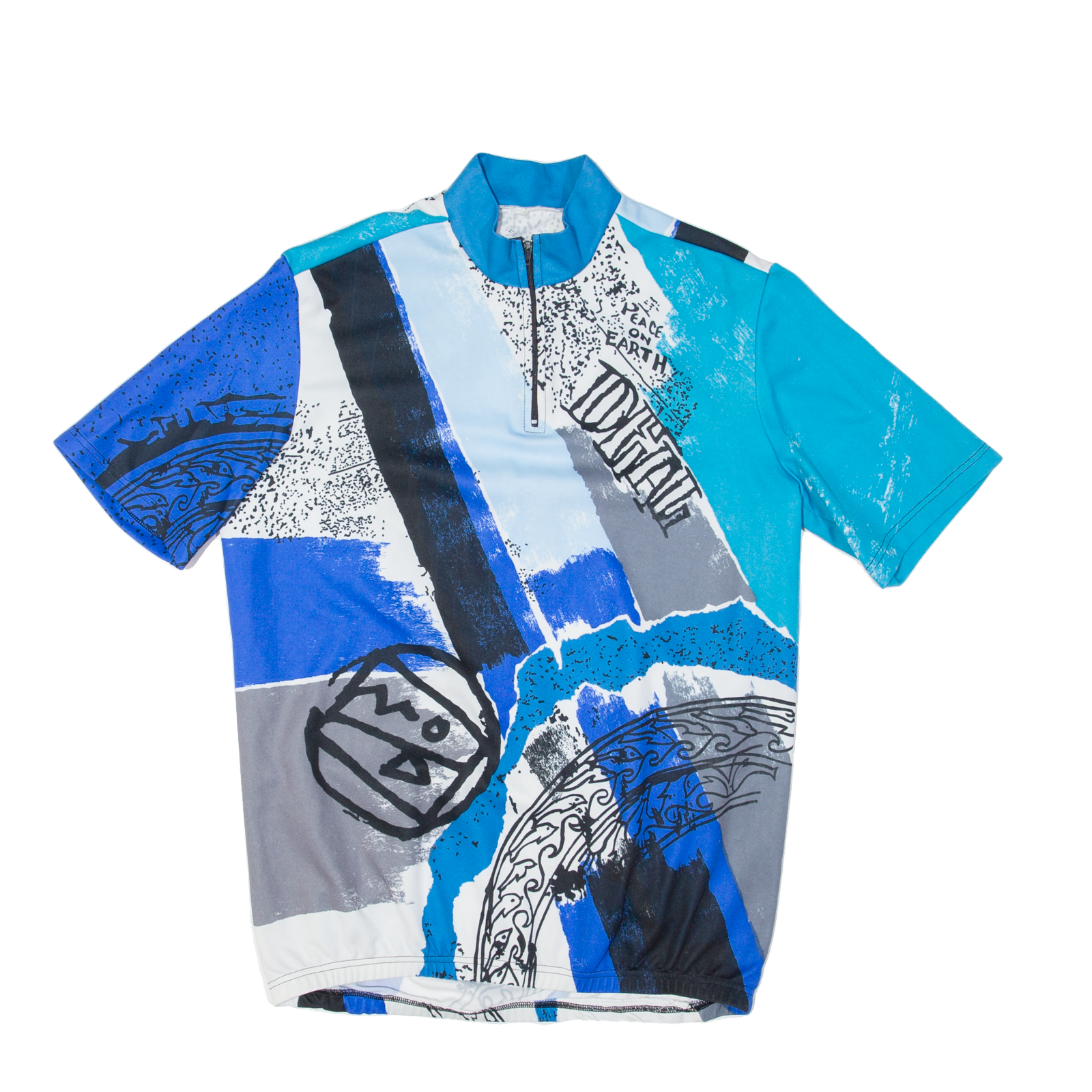 Cycling Mens Jersey Blue 1/4 Zip XL Refurbished - N/A refurbished available on Cerqular
