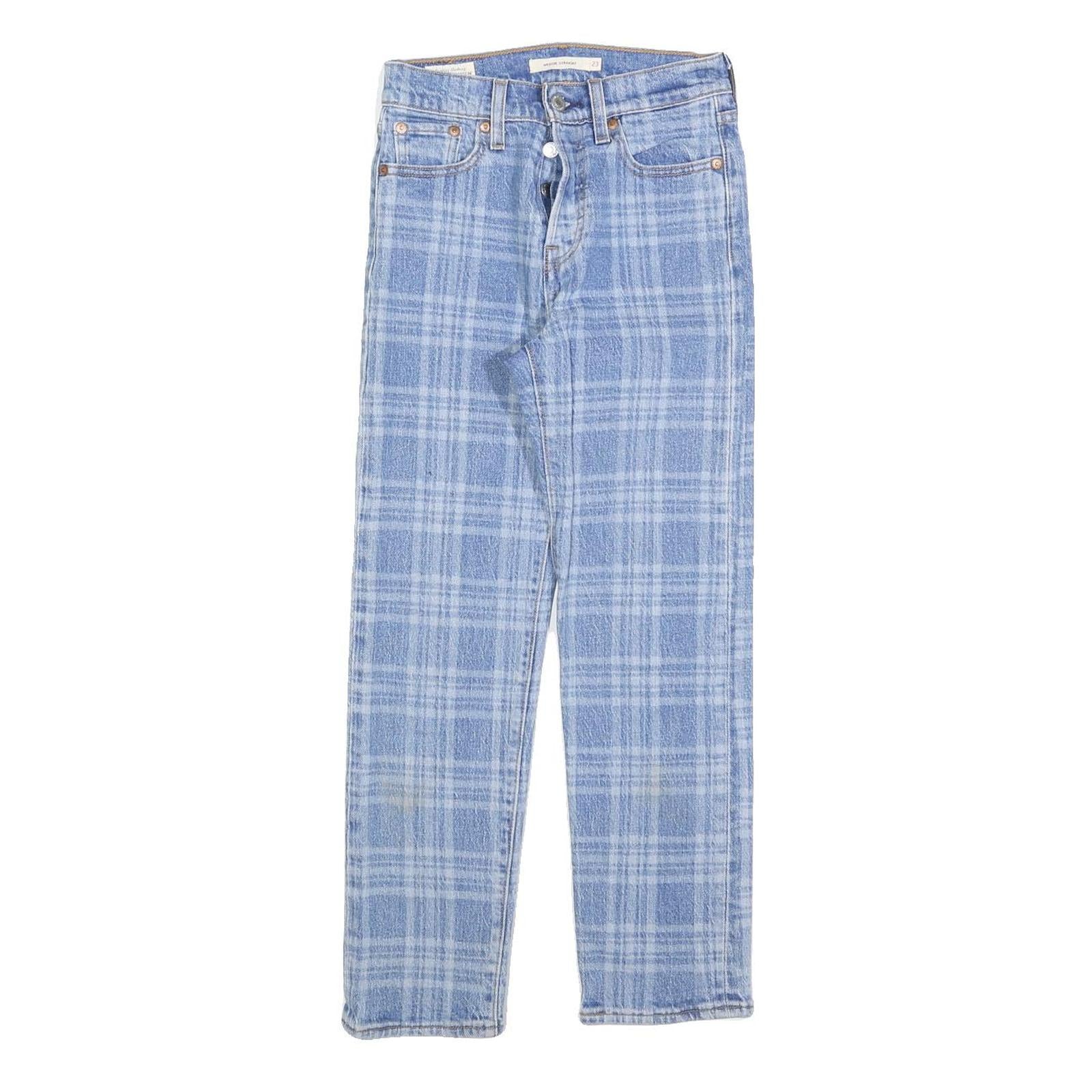 Buy LEVI'S Womens Regular Blue Tapered Denim Light W23 L26 Checked Print Jeans Refurbished - $40.29 LEVI'S Womens Regular Blue Tapered Denim Light W23 L26 Checked Print Jeans Refurbished - N/A refurbished available on Cerqular