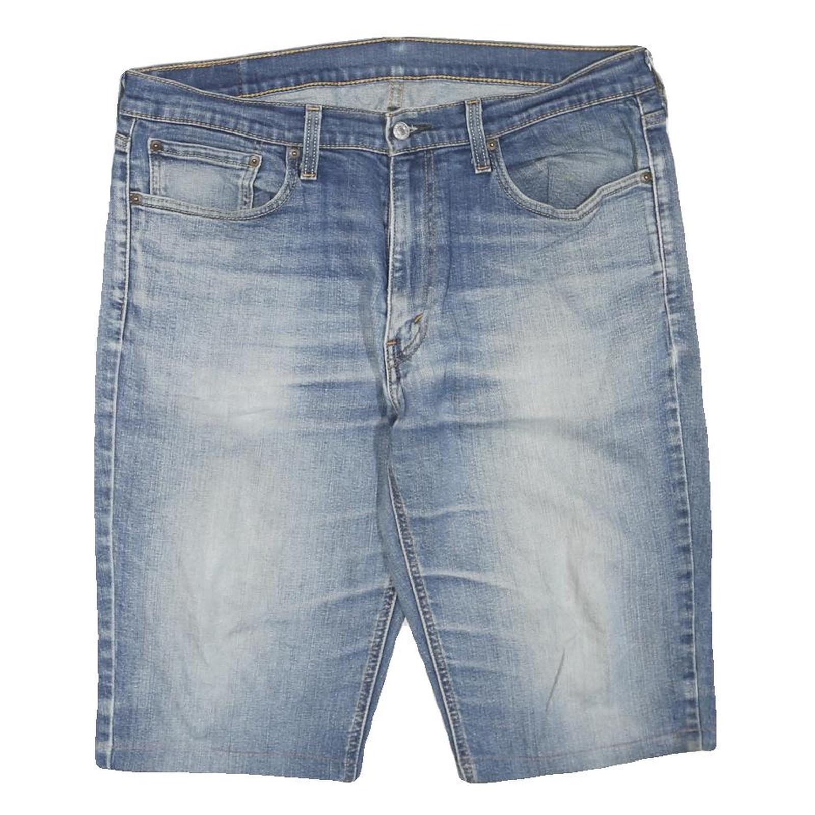 LEVI'S Mens Denim Blue Casual Shorts L W36 Cotton Blend Classic Fit Zip Pocket Refurbished - N/A refurbished available on Cerqular