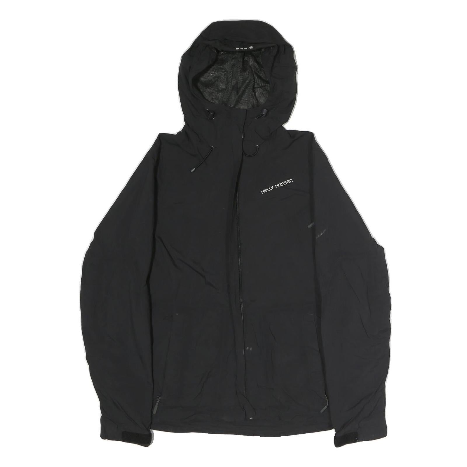 HELLY HANSEN Womens Black Outdoor Jacket S Cotton Blend Zip Hooded Plain Refurbished - N/A refurbished available on Cerqular