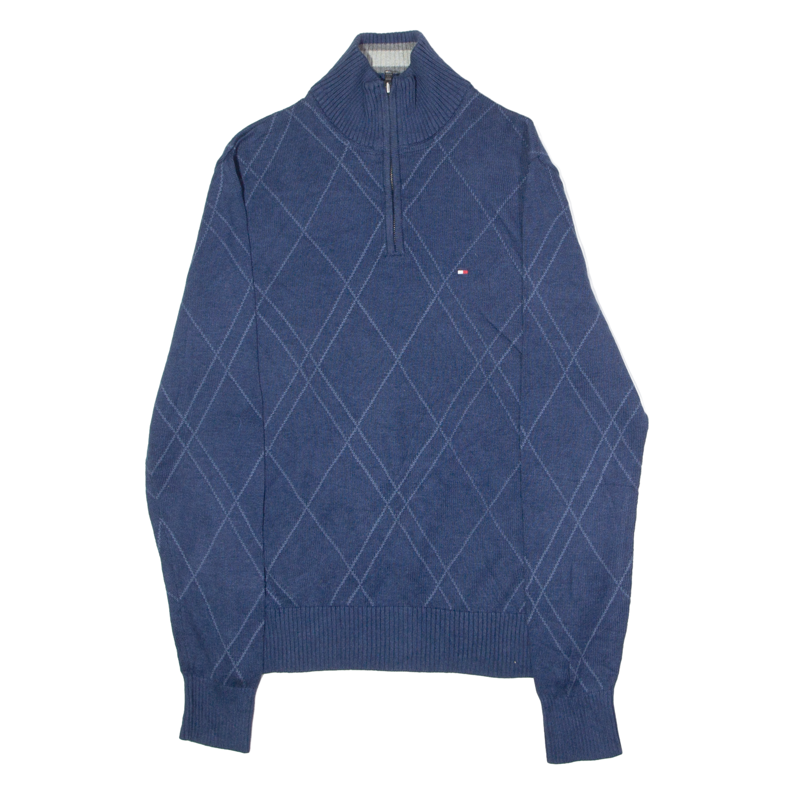 Buy TOMMY HILFIGER Mens Jumper Blue Diamond 1/4 Zip Tight Knit S Refurbished - $36.39 TOMMY HILFIGER Mens Jumper Blue Diamond 1/4 Zip Tight Knit S Refurbished - N/A refurbished available on Cerqular