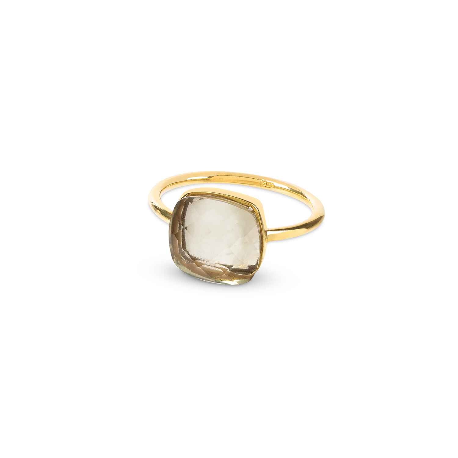 Sophia Prasiolite Gold Ring | RING SIZE: SMALL 6 (US) - L (UK) - 52 (EU) Refurbished - Amadeus (This could refer to multiple things, such as the 1 refurbished available on Cerqular