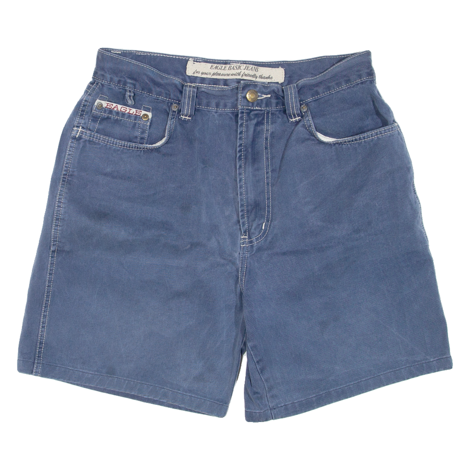 EAGLE FORCE Womens Denim Shorts Blue M W30 Refurbished - N/A refurbished available on Cerqular