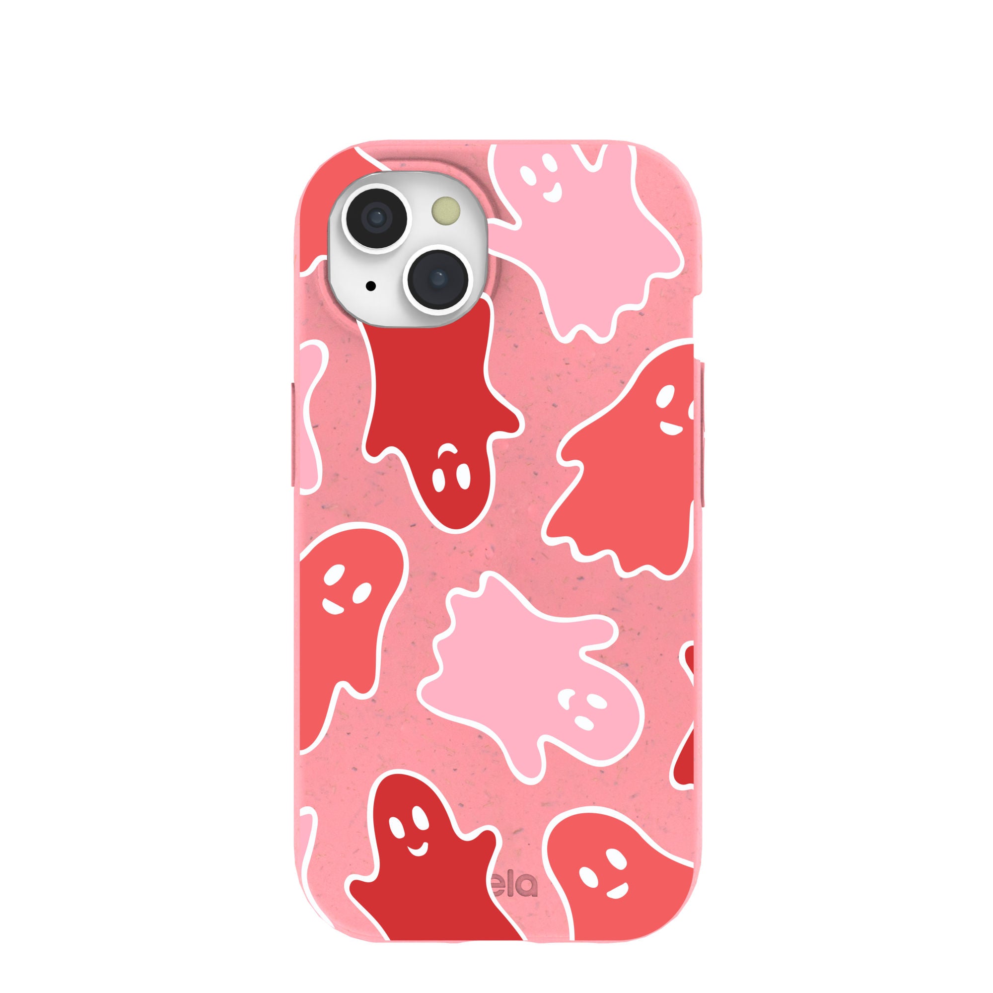 Bubblegum Pink Phantom Pals iPhone 15 Case Refurbished - Pela Case refurbished available on Cerqular