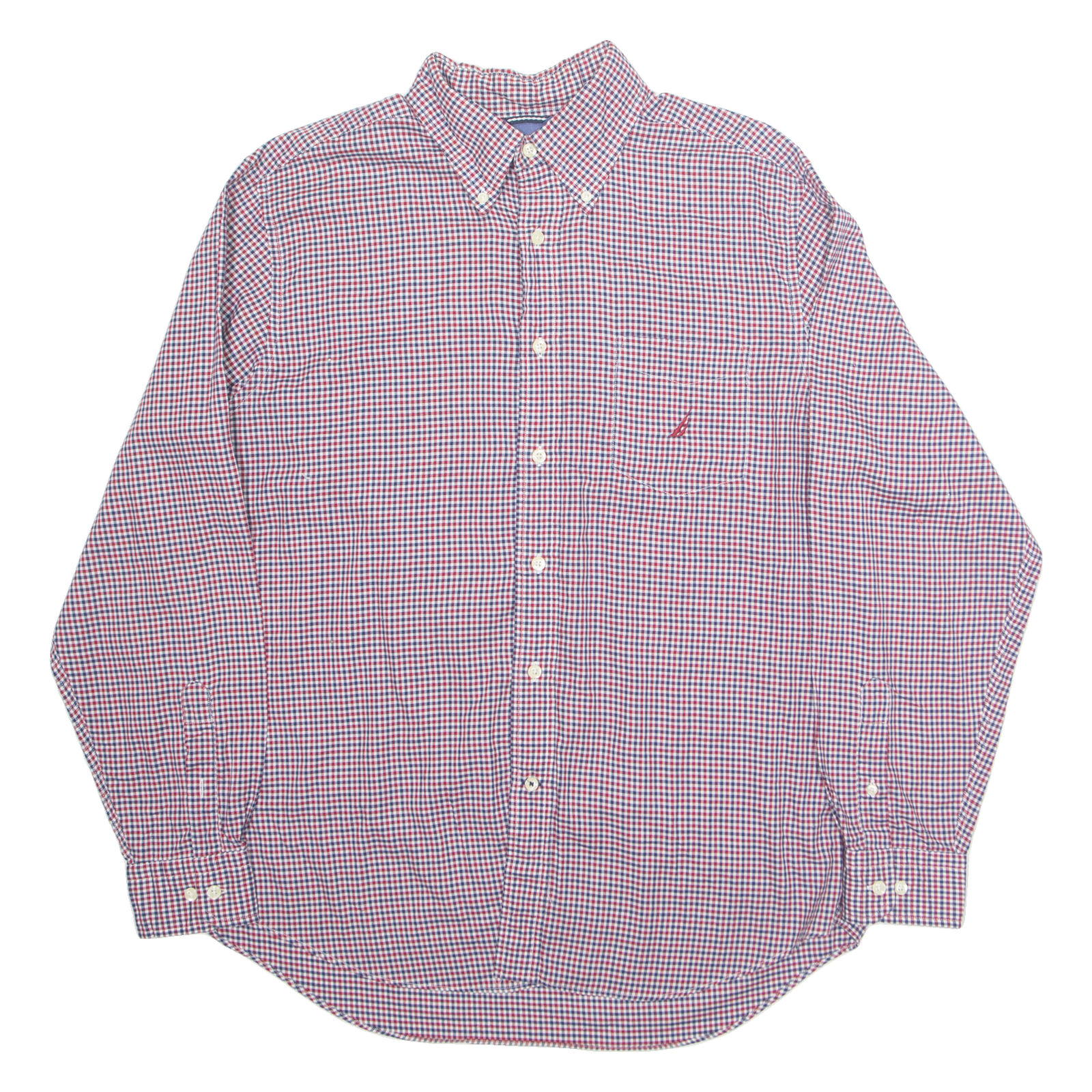 NAUTICA Mens Shirt Red Check Long Sleeve L Refurbished - N/A refurbished available on Cerqular