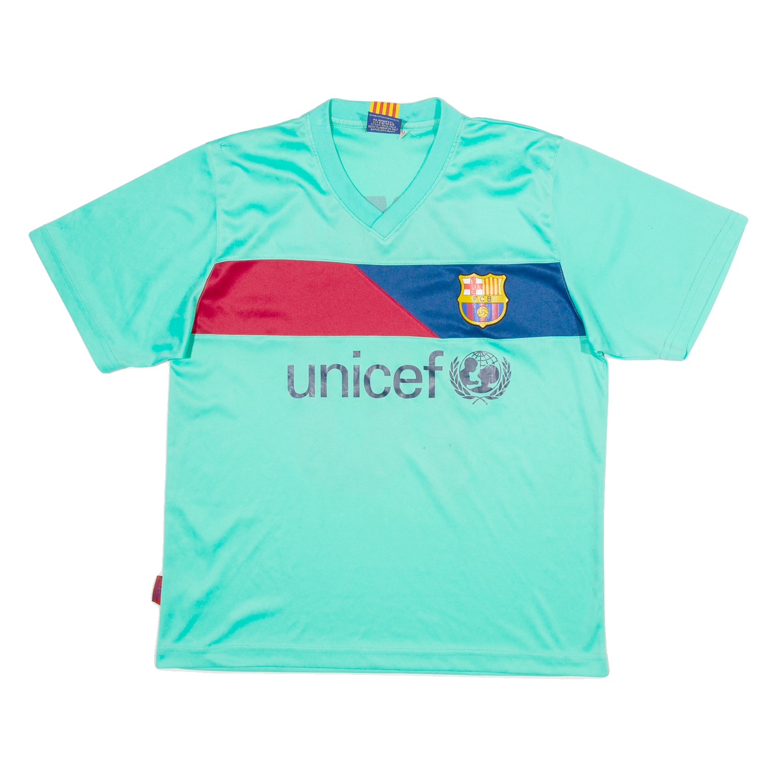 FCB Barcelona Football Shirt 2010/2011 Mens T-Shirt Green V-Neck M Refurbished - N/A refurbished available on Cerqular