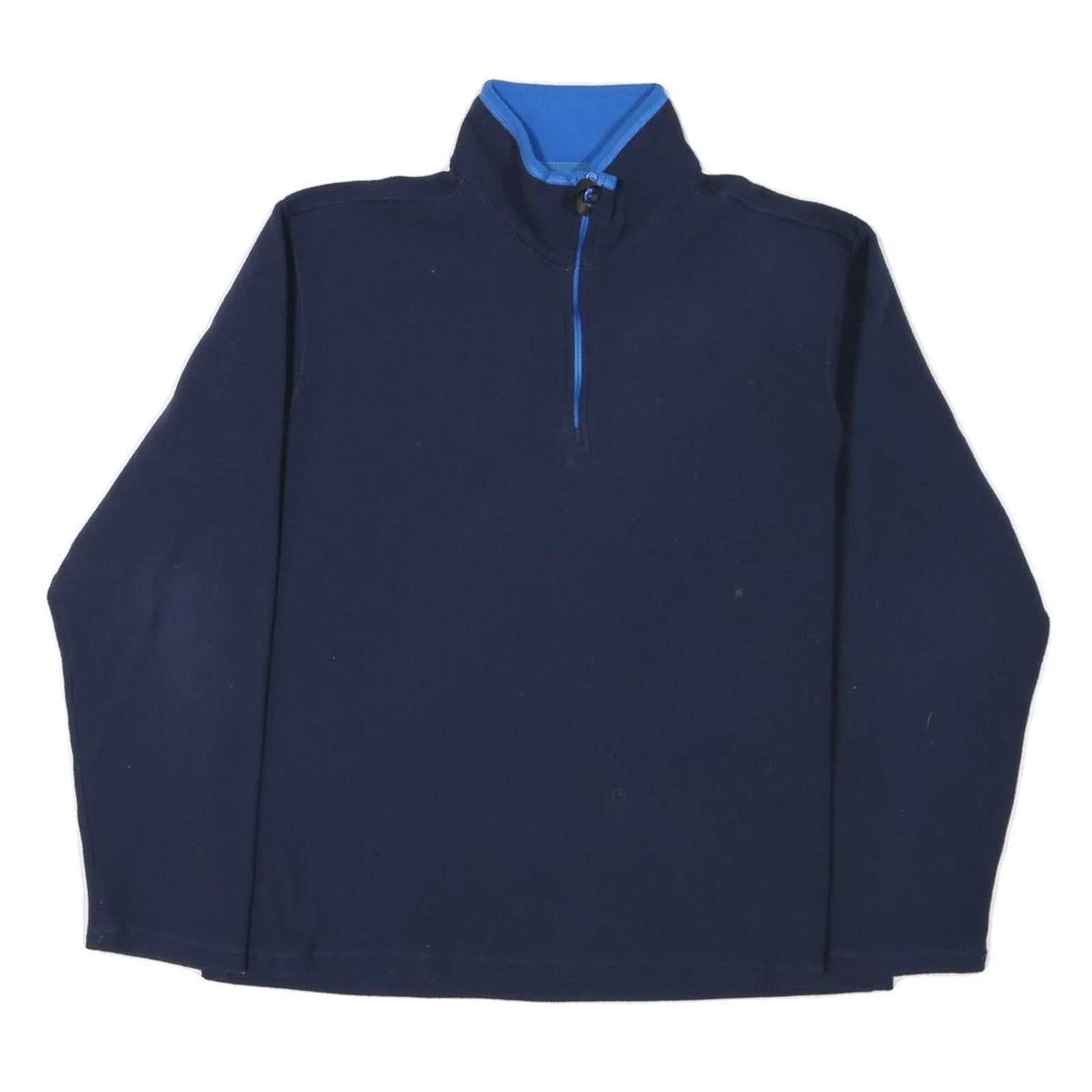 FILA Womens Blue Pullover Plain Quarter Zip Basic Knit Jumper M Polyester Refurbished - N/A refurbished available on Cerqular