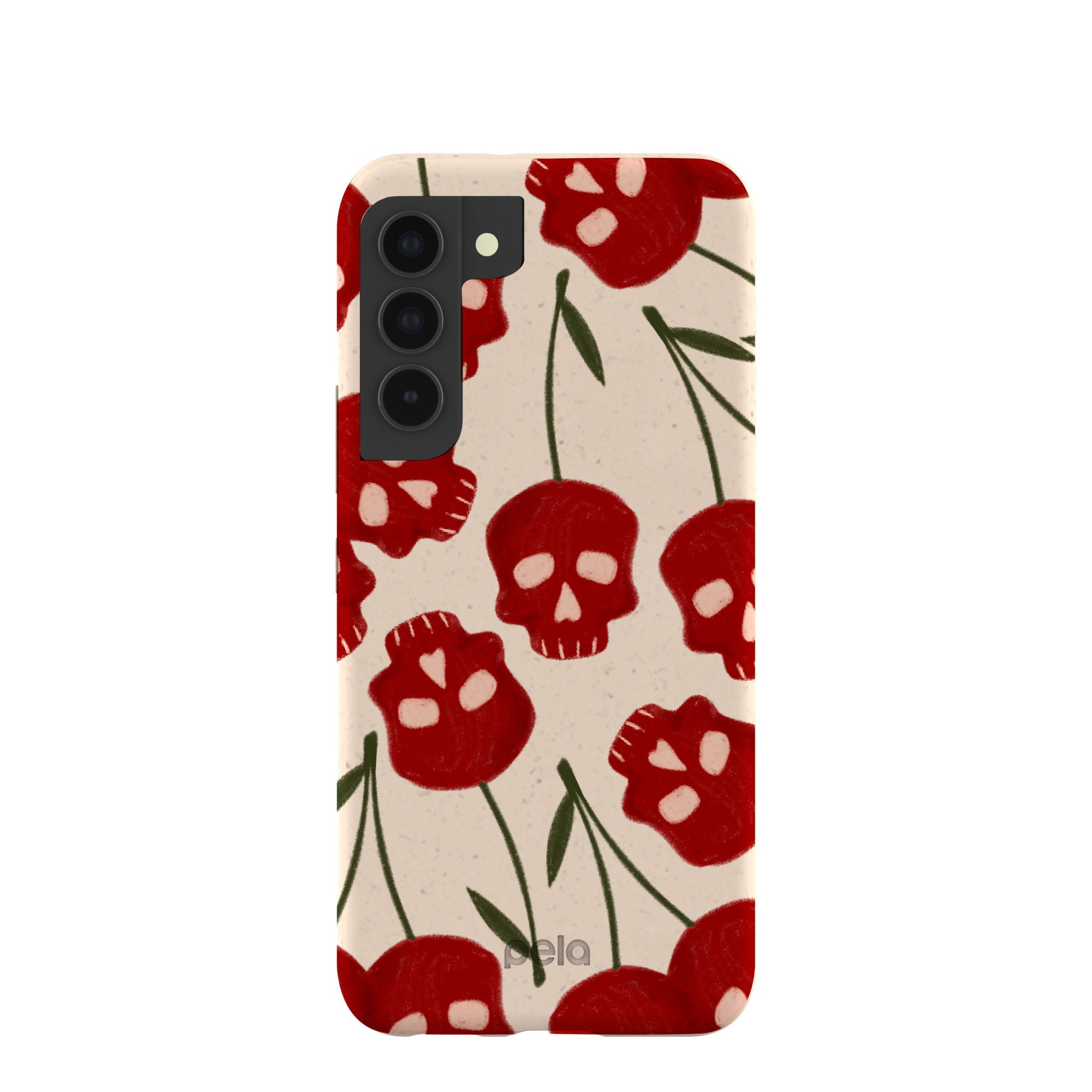 Seashell Scary Cherry Samsung Galaxy S22 Case Refurbished - Pela Case refurbished available on Cerqular