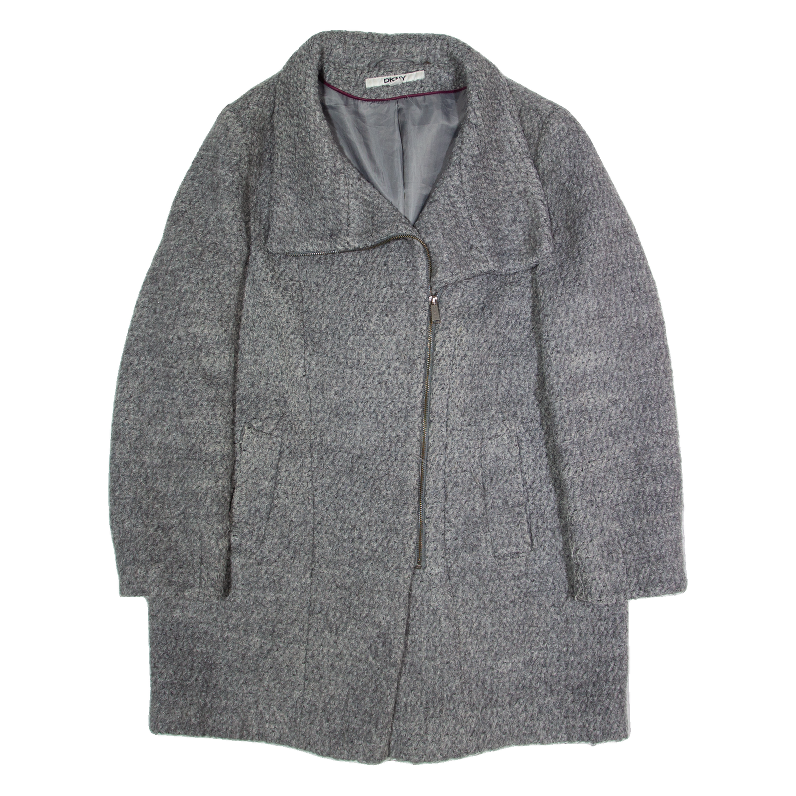 DKNY Womens Overcoat Jacket Grey M Refurbished - N/A refurbished available on Cerqular