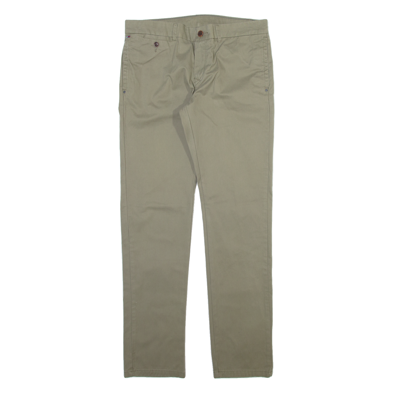 TOMMY HILFIGER Womens Trousers Green Slim Straight W32 L31 Refurbished - N/A refurbished available on Cerqular