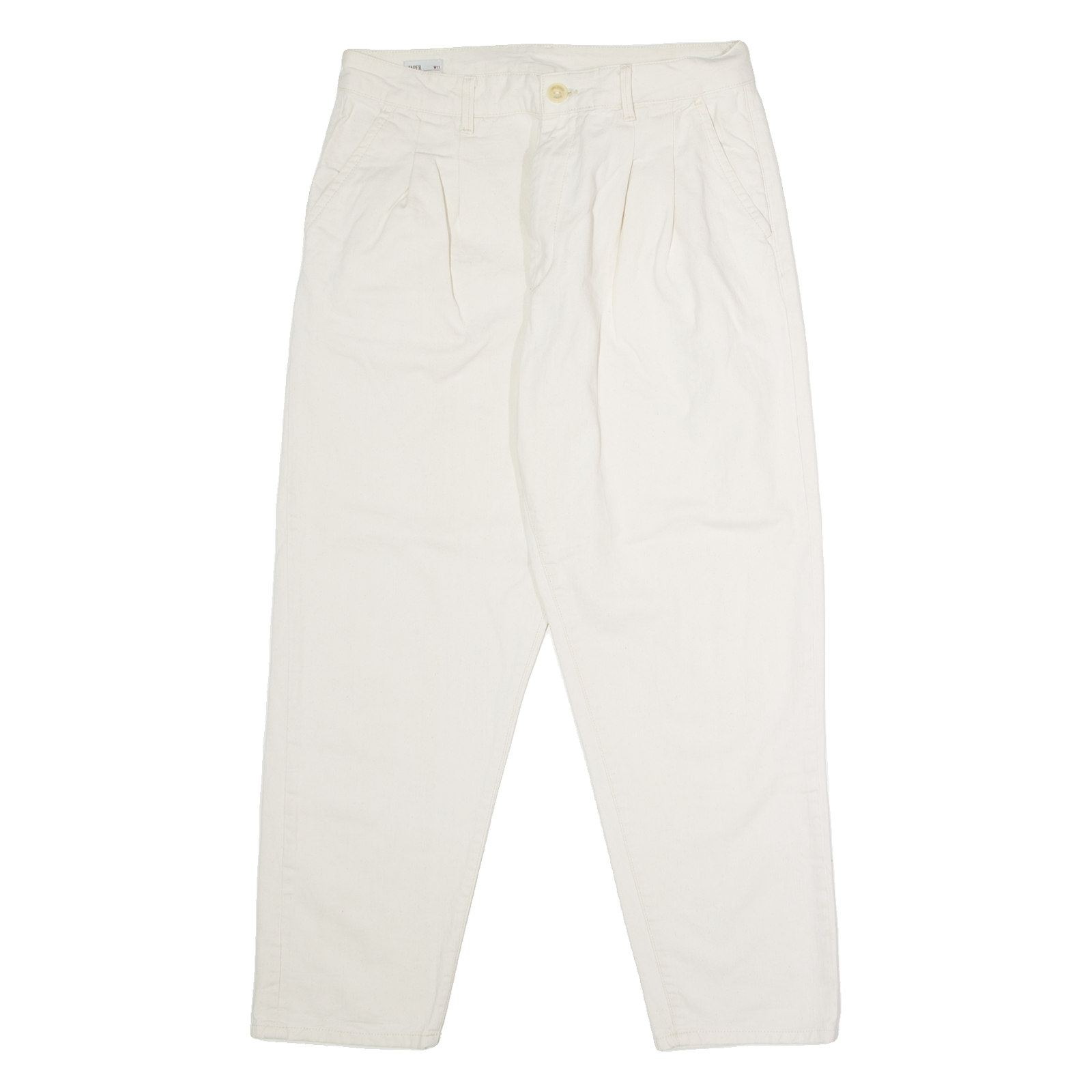 PEPE JEANS Womens Twill Trousers White Regular Tapered W32 L28 Refurbished - N/A refurbished available on Cerqular