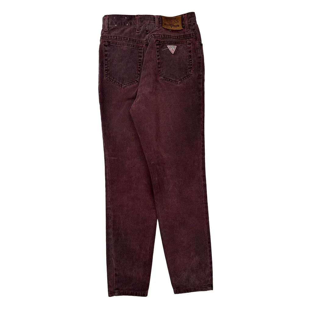 Guess Jeans - 25W UK 6 Burgundy Cotton Refurbished - Thrifted (note: this is a term often used to describe second- refurbished available on Cerqular