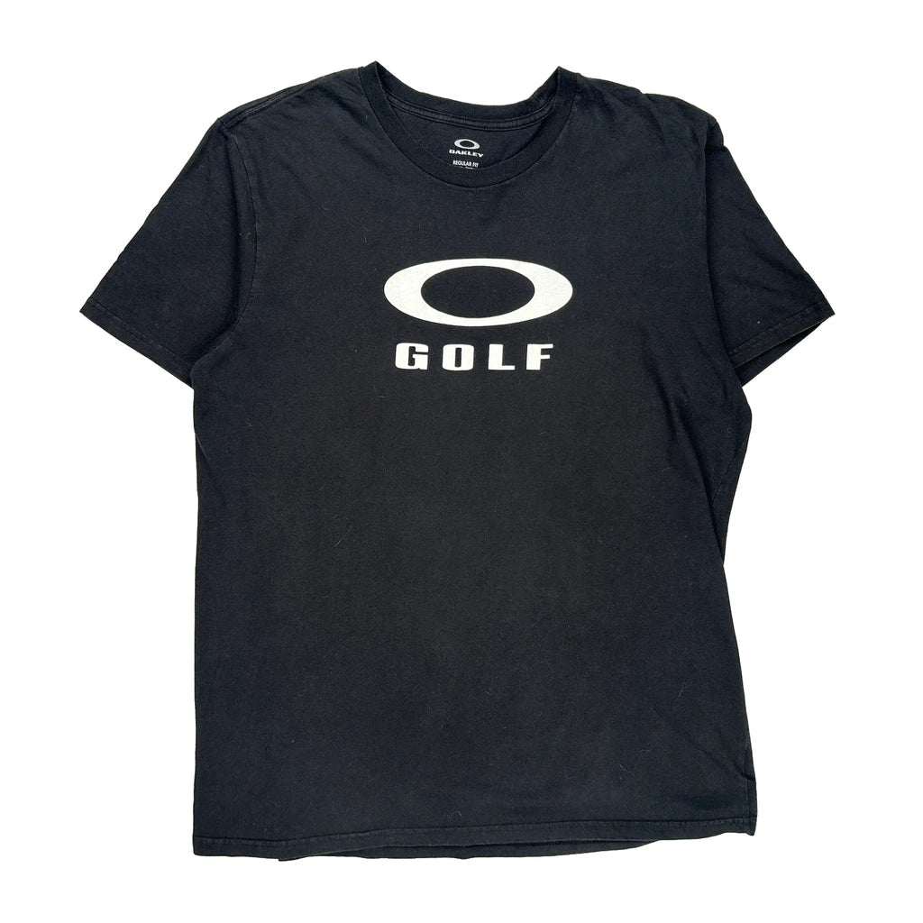 Oakley T-Shirt - 2XL Black Cotton Refurbished - Thrifted (note: this is a term often used to describe second- refurbished available on Cerqular