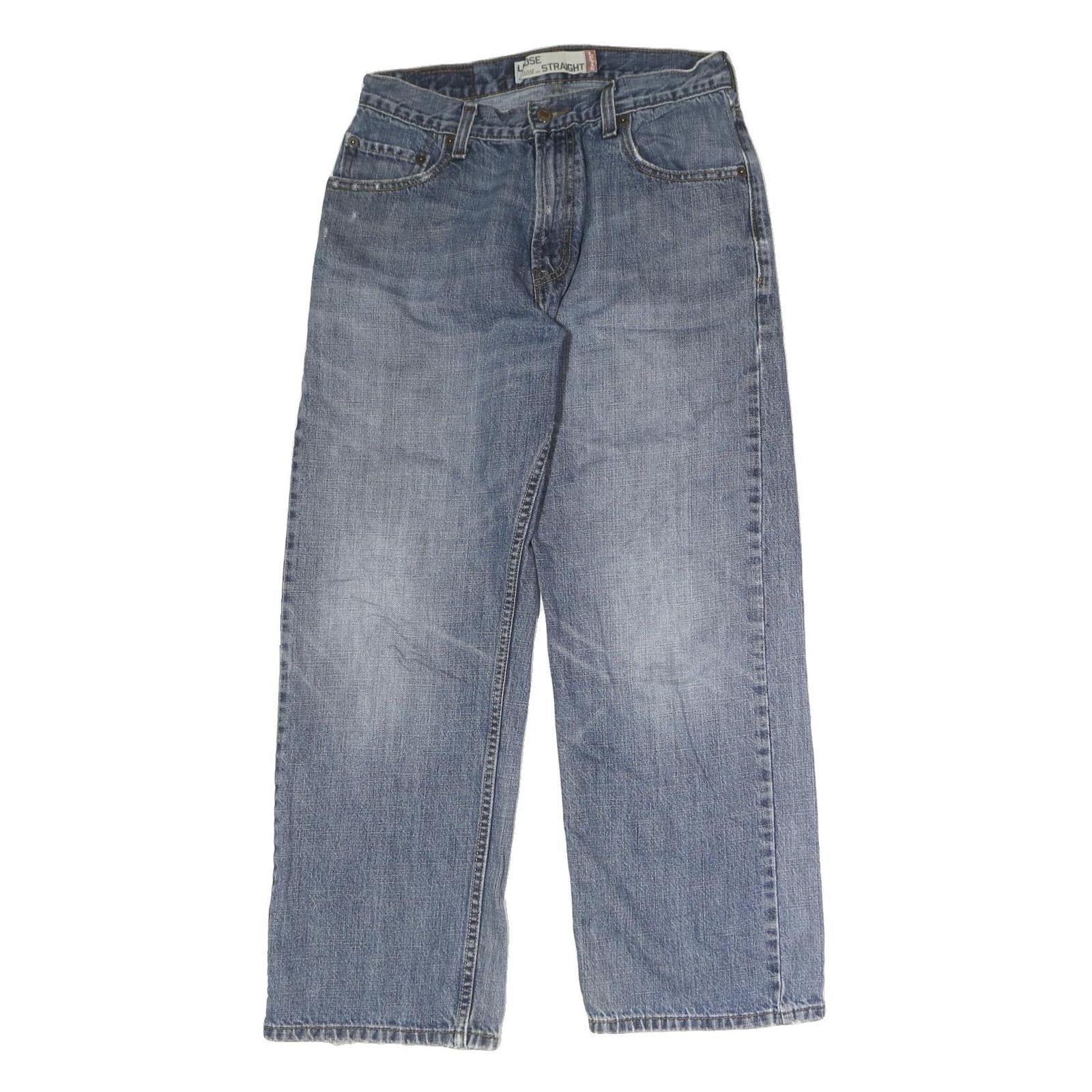LEVI'S Mens Blue Regular Straight Denim Medium W30 L27 Button Closure Jeans Refurbished - N/A refurbished available on Cerqular