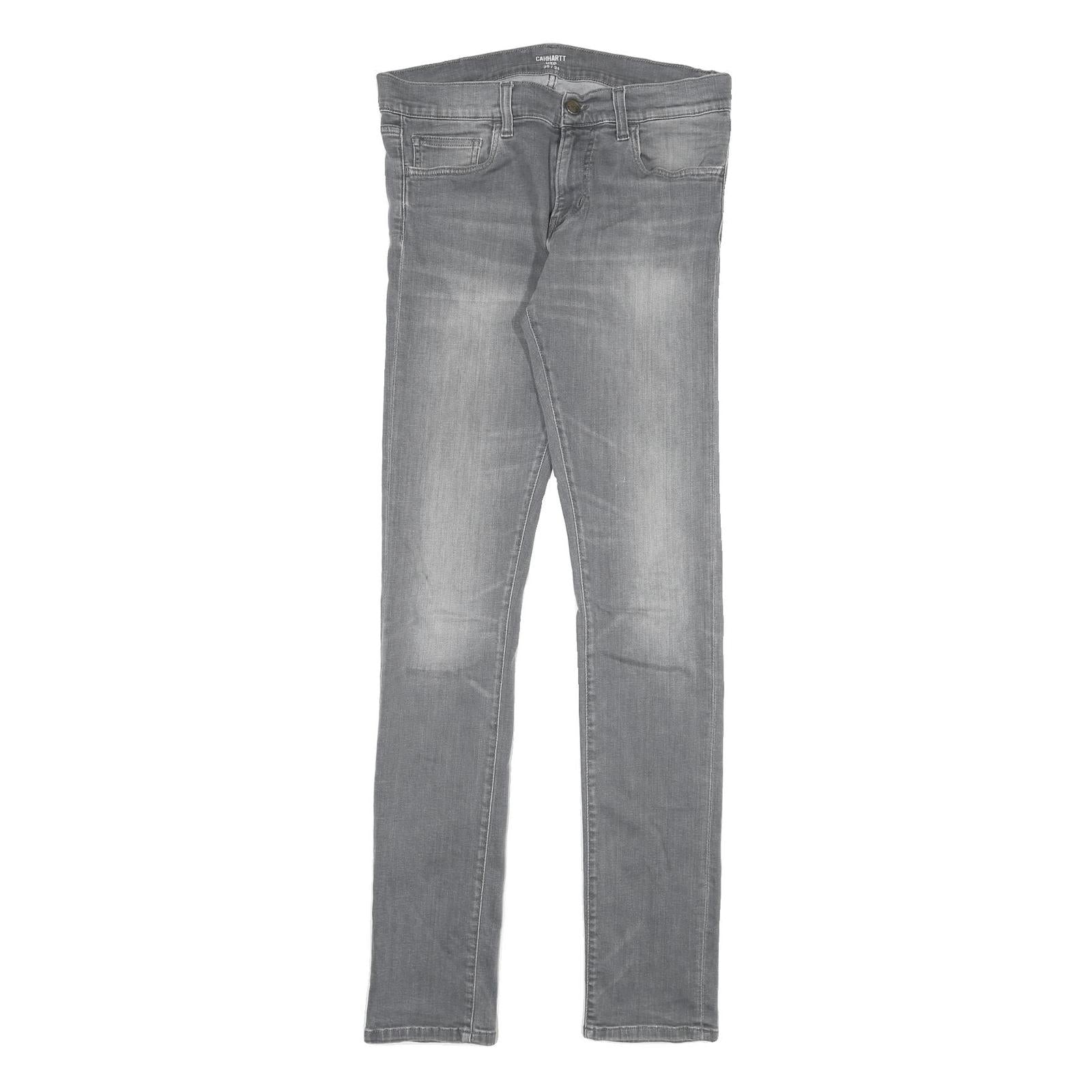 CARHARTT Mens Slim Jeans Grey Denim W34 L30 Zip Slim Fit Casual Workwear Refurbished - N/A refurbished available on Cerqular