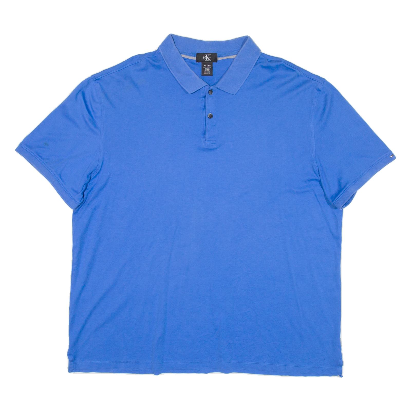 CALVIN KLEIN Womens Polo Shirt Blue XL Refurbished - N/A refurbished available on Cerqular