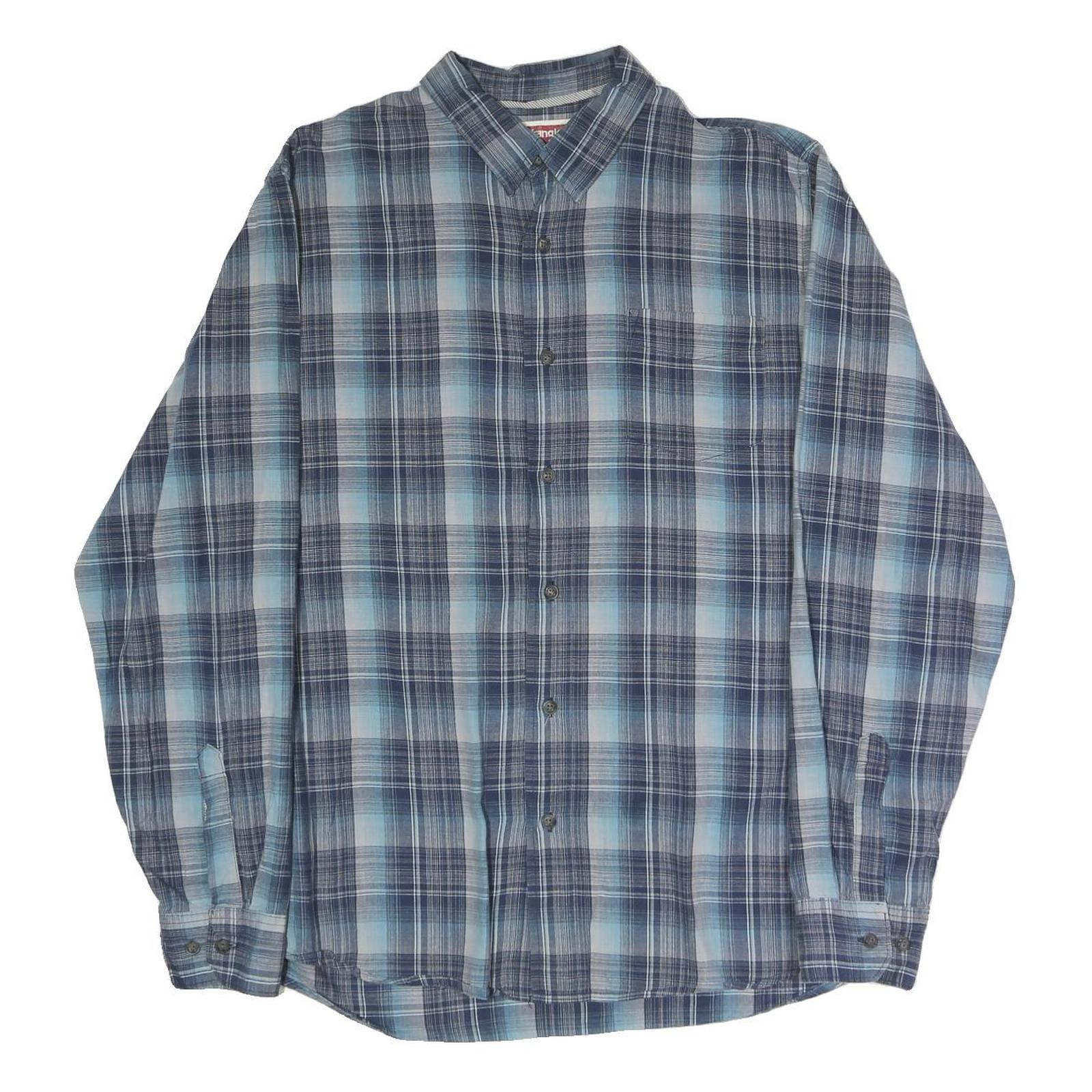 Buy WRANGLER Mens Blue Check Shirt L Lightweight Cotton Blend Casual Button-Up Refurbished - $33.79 WRANGLER Mens Blue Check Shirt L Lightweight Cotton Blend Casual Button-Up Refurbished - N/A refurbished available on Cerqular