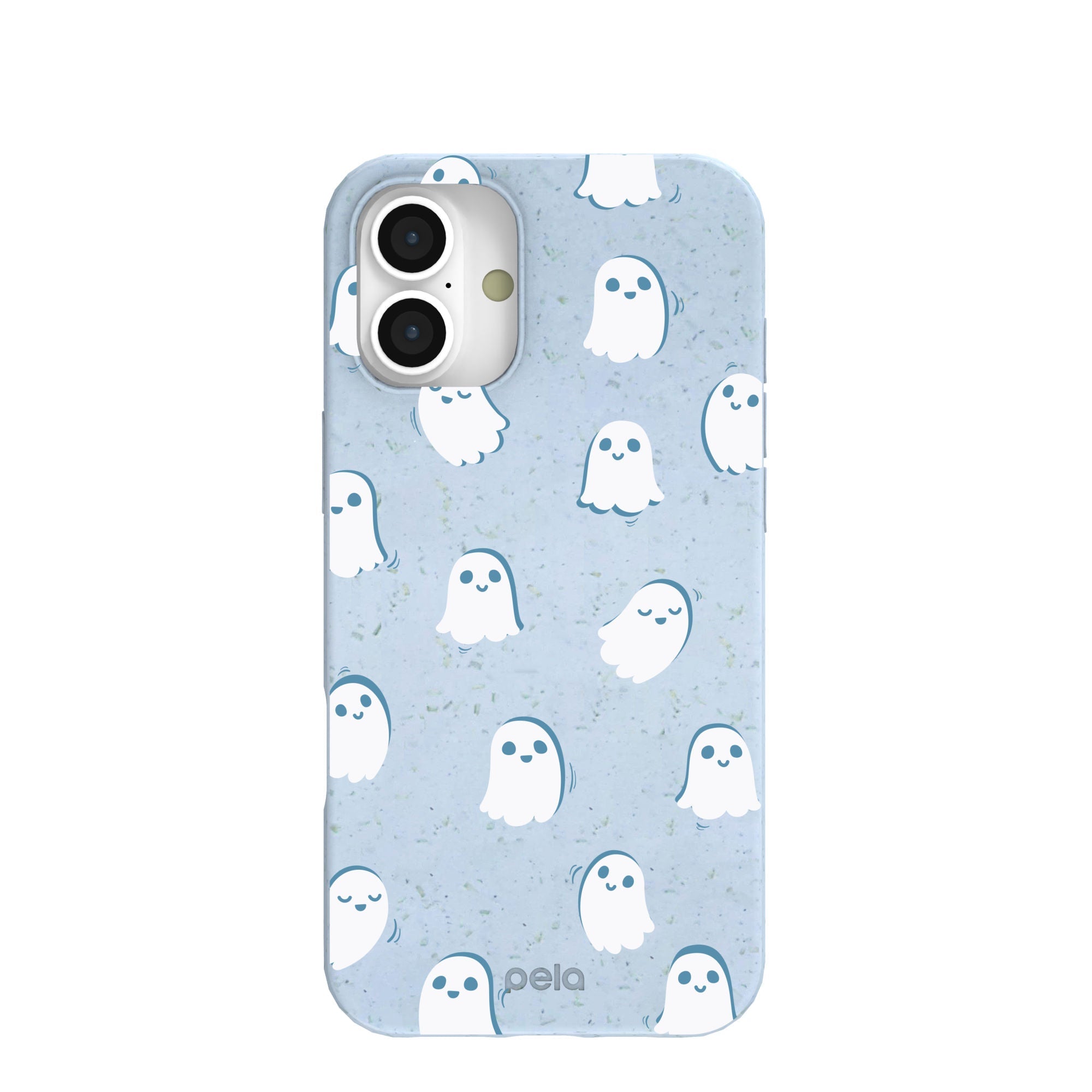 Powder Blue Ghostly iPhone 16 Plus Case Refurbished - Pela Case refurbished available on Cerqular
