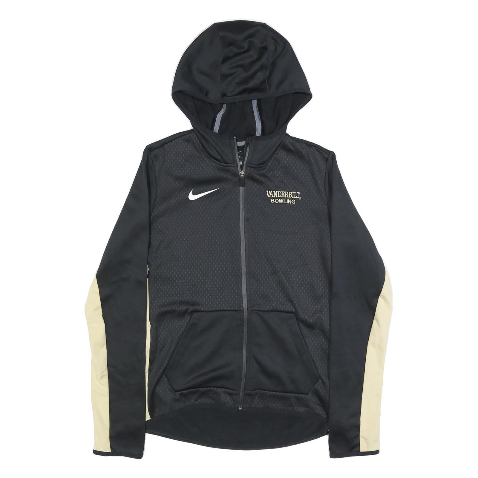 NIKE Mens Black & Cream Vanderbilt Bowling Full Zip Hoodie S Athletic Sportswear Refurbished - N/A refurbished available on Cerqular