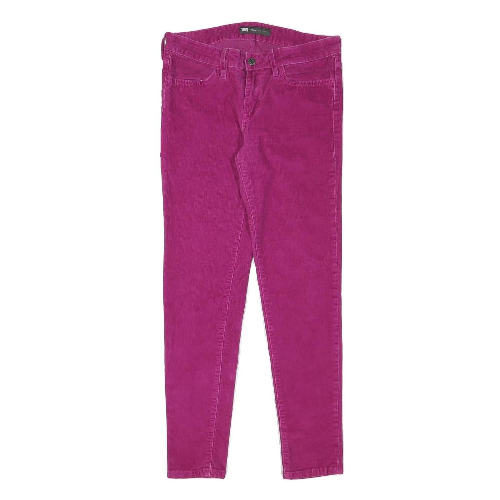LEVI'S Womens Cotton Blend Purple Slim Skinny Trousers W28 L28 Stylish Fit Refurbished - N/A refurbished available on Cerqular