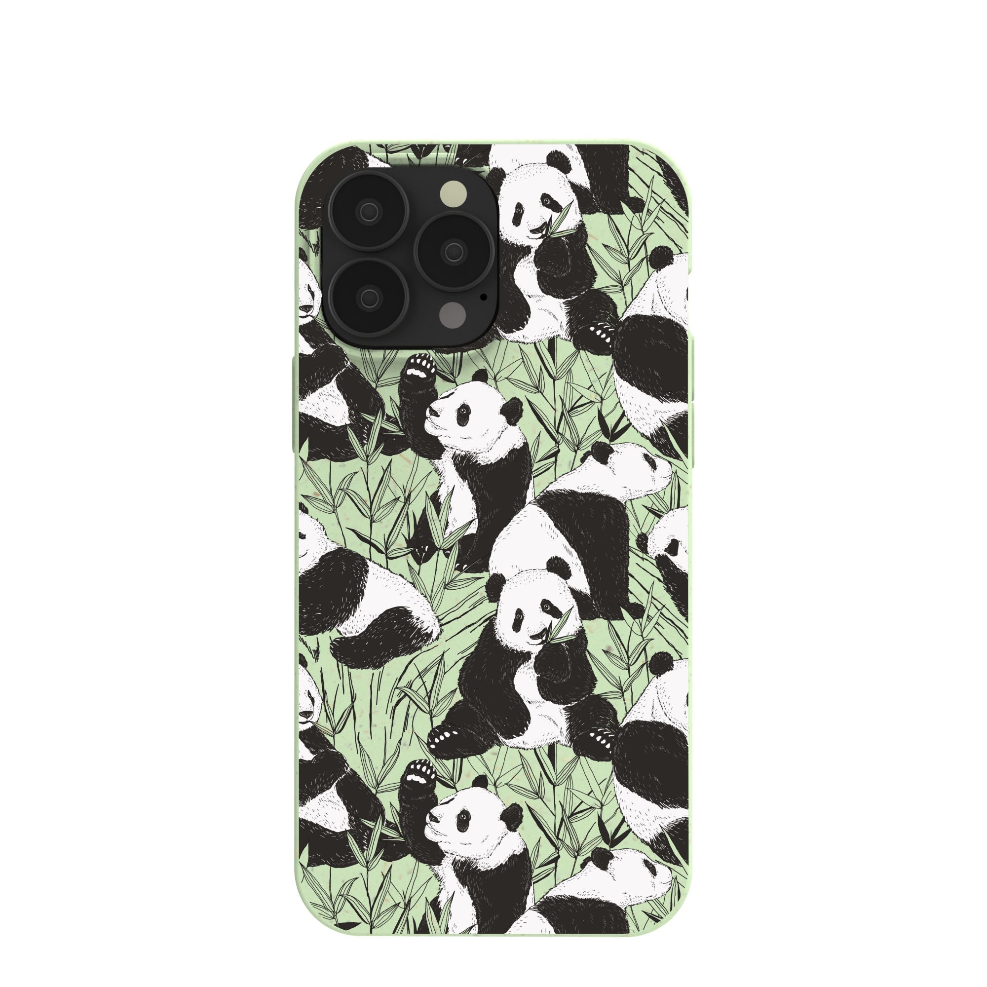 Sage Green Pandamonium iPhone 13 Pro Max Case Refurbished - Pela Case refurbished available on Cerqular