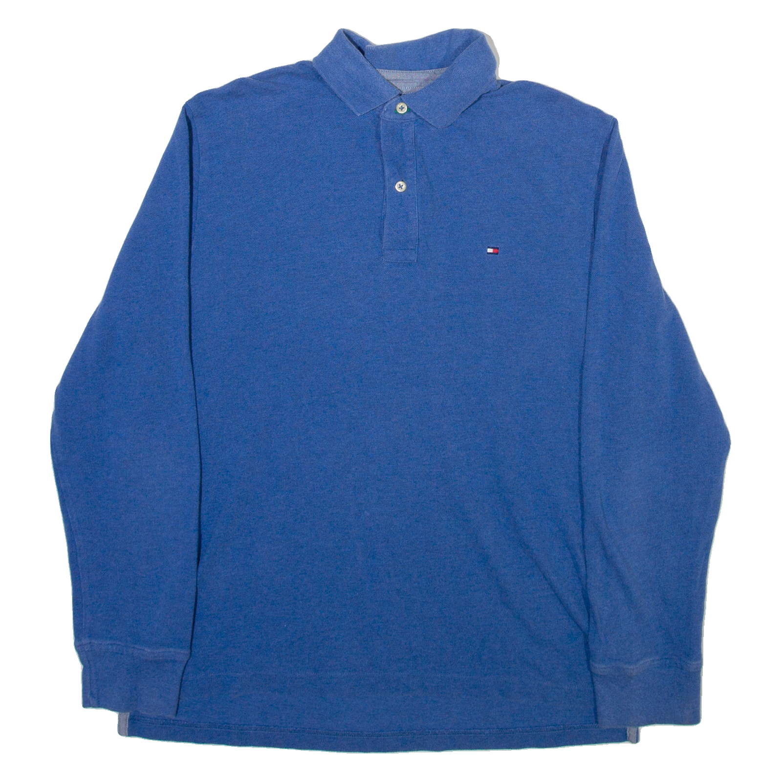 TOMMY HILFIGER Mens Polo Shirt Blue Long Sleeve M Refurbished - N/A refurbished available on Cerqular