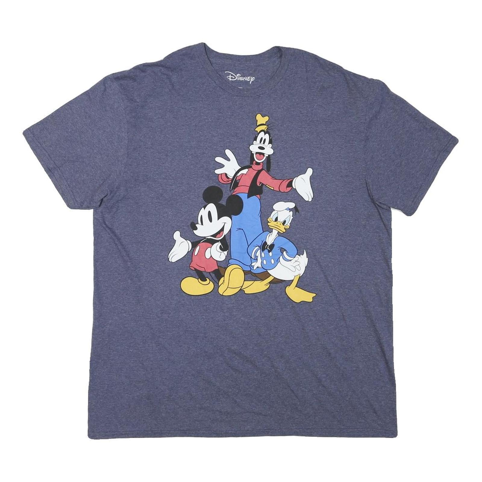DISNEY Mens Blue Goofy Mickey Donald T-Shirt XL Short Sleeve Crew Neck Cartoon Refurbished - N/A refurbished available on Cerqular