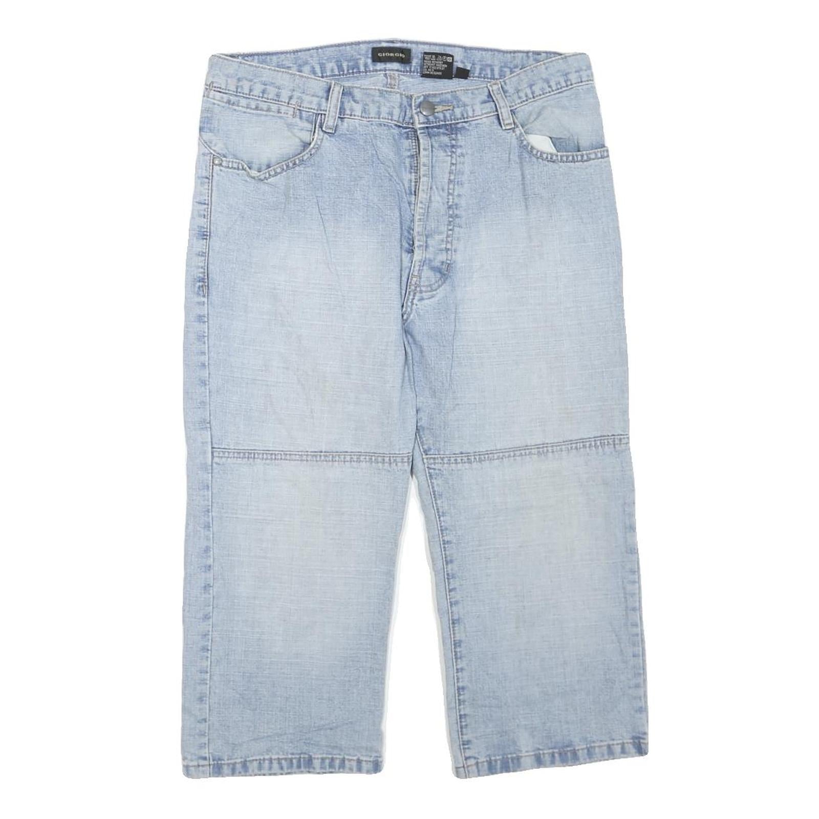 GIORGIO Womens Shorts Blue Casual M W33 Cotton Blend Relaxed Fit Refurbished - N/A refurbished available on Cerqular