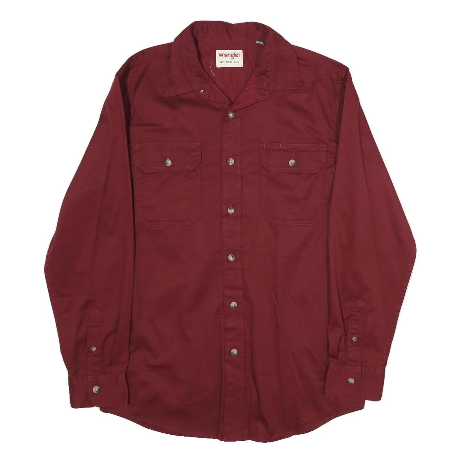 Buy WRANGLER Mens Maroon Shirt S Casual Cotton Long Sleeve Button Down Refurbished - $45.49 WRANGLER Mens Maroon Shirt S Casual Cotton Long Sleeve Button Down Refurbished - N/A refurbished available on Cerqular