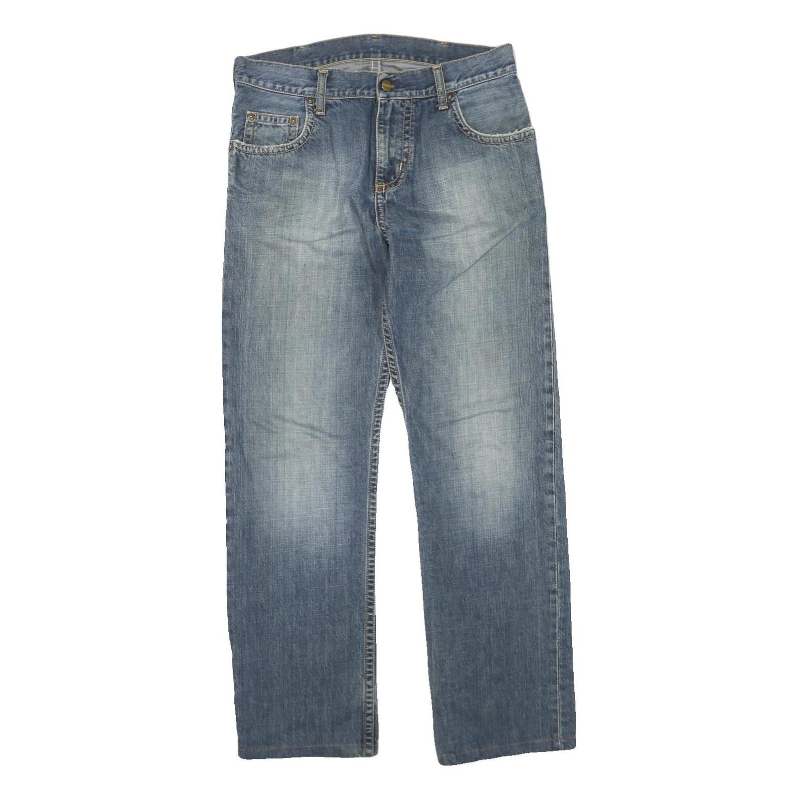 CARHARTT Mens Jeans Blue Regular Straight Denim Medium W34 L32 Workwear Refurbished - N/A refurbished available on Cerqular