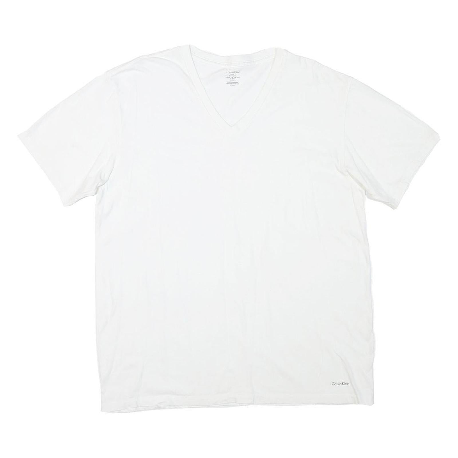 Buy CALVIN KLEIN Mens White L Plain T-Shirt Short Sleeve V-Neck Classic Cotton Blend Refurbished - $20.79 CALVIN KLEIN Mens White L Plain T-Shirt Short Sleeve V-Neck Classic Cotton Blend Refurbished - N/A refurbished available on Cerqular