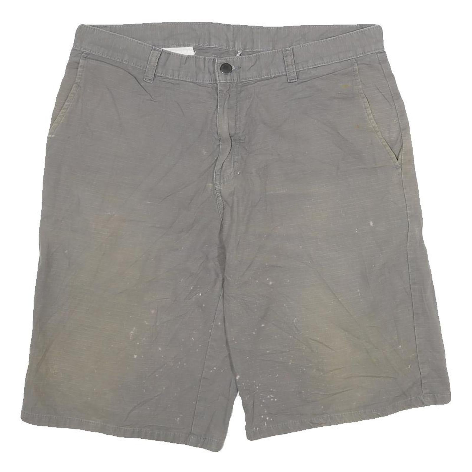 DICKIES Mens Grey Casual Cotton Blend Shorts XL W34 Workwear Plain Refurbished - N/A refurbished available on Cerqular