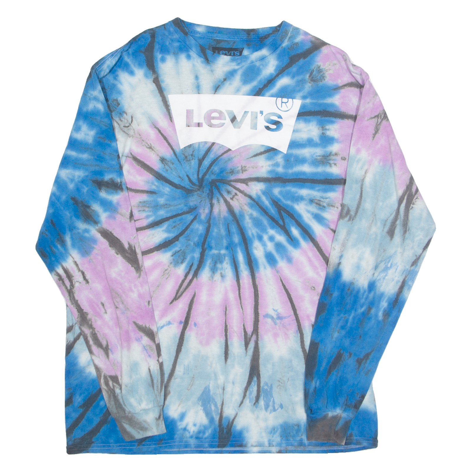 LEVI'S Tie Dye Mens T-Shirt Blue Long Sleeve M Refurbished - N/A refurbished available on Cerqular