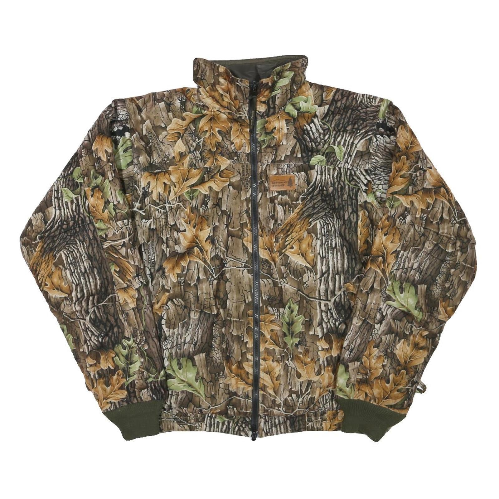 Buy Mens Brown Green Oak Leaf Camouflage Zip Jacket Polyester Blend Reversible Refurbished - $45.49 Mens Brown Green Oak Leaf Camouflage Zip Jacket Polyester Blend Reversible Refurbished - N/A refurbished available on Cerqular