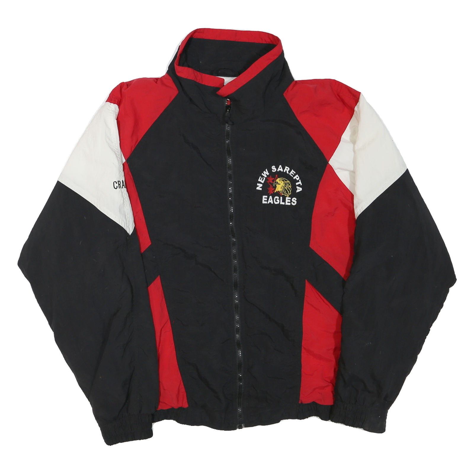 CANADA Mens Black & Red New Sarepta Eagles Zip Jacket 2XL Polyester Blend Refurbished - N/A refurbished available on Cerqular