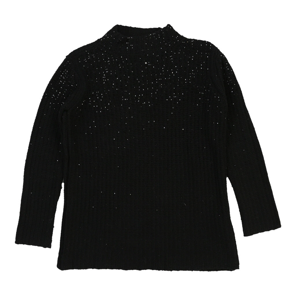 Ermanno Scervino Jumper - Medium Black Viscose Blend | Size: medium Refurbished - N/A (Preloved Designer is not a specific brand, it refurbished available on Cerqular