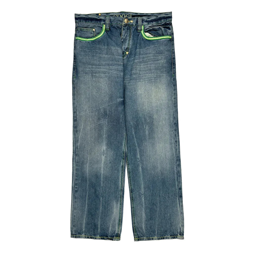 Coogi Graphic Jeans - 38W 33L Blue Denim Refurbished - Thrifted (note: this is a term often used to describe second- refurbished available on Cerqular