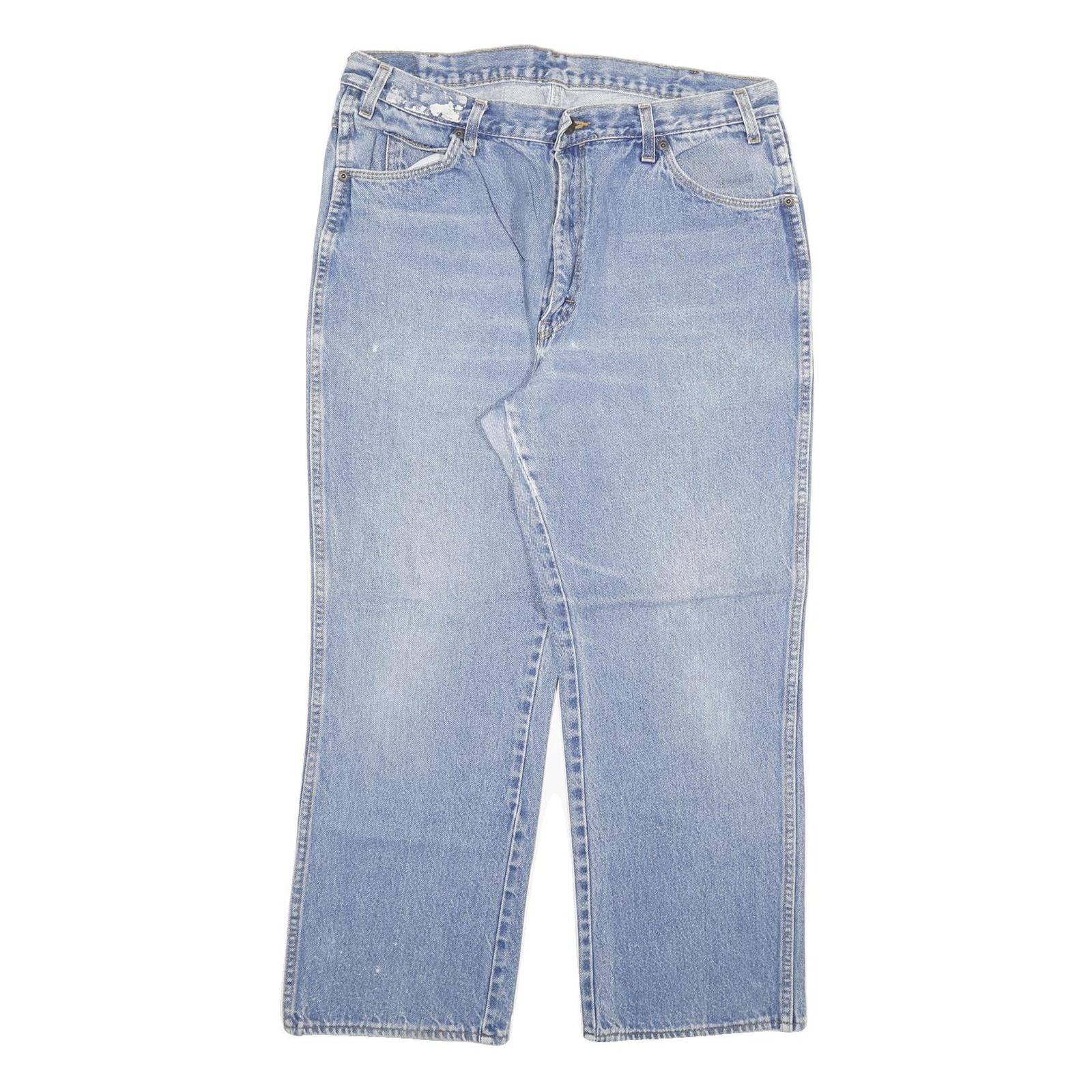 DICKIES Mens Jeans Blue Regular Straight Denim Light W34 L27 Classic Workwear Refurbished - N/A refurbished available on Cerqular